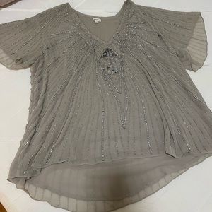 River Island Flitter Sleeve Sequin Top